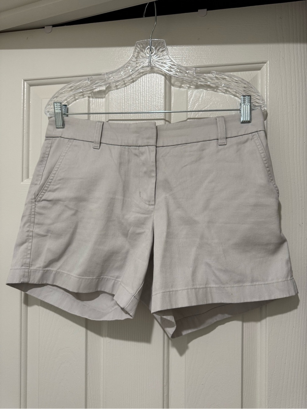 J. Crew Light Cream Cotton Blend Chino Shorts